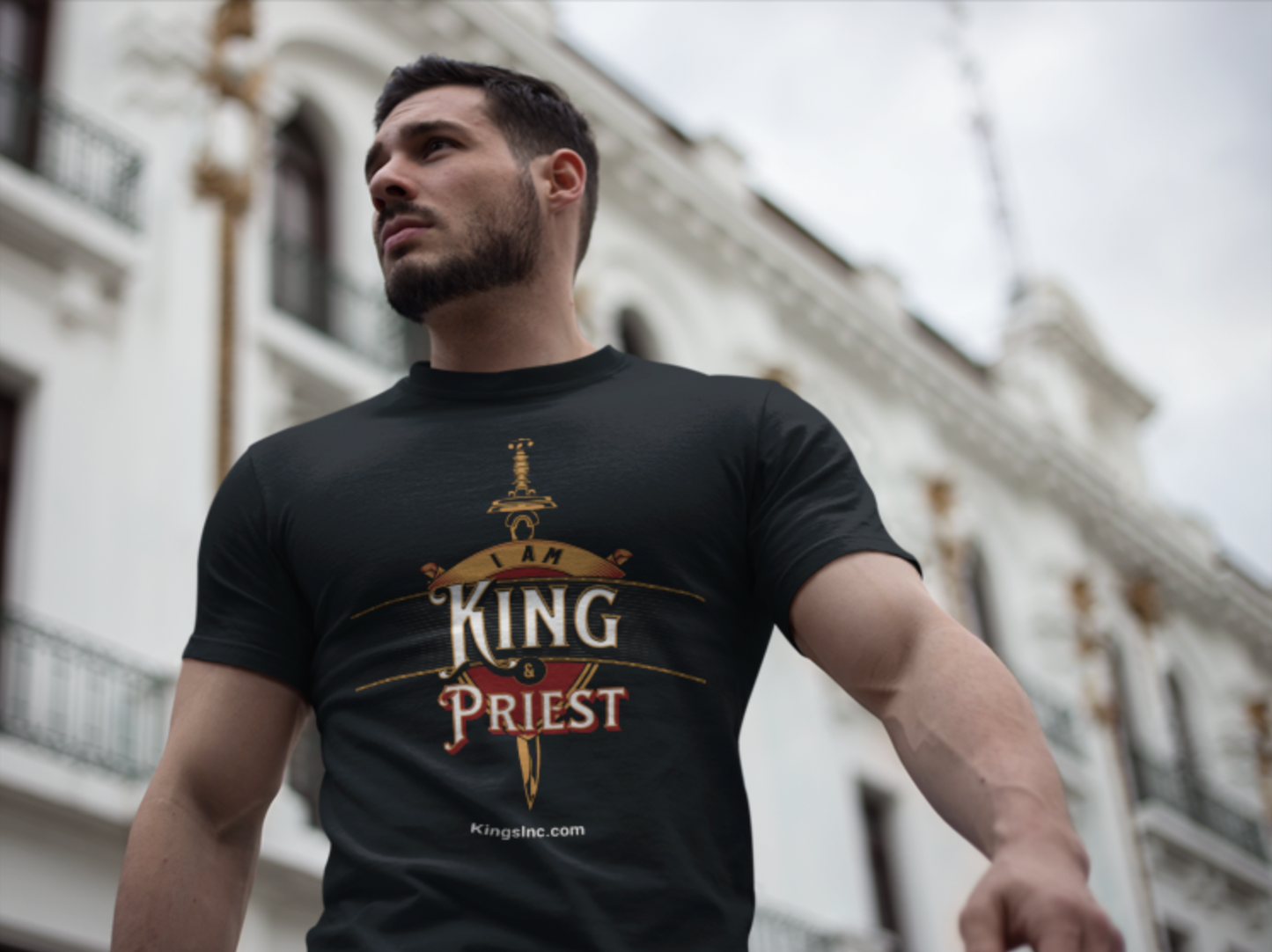 I Am King & Priests Black Shirt - Sword Logo